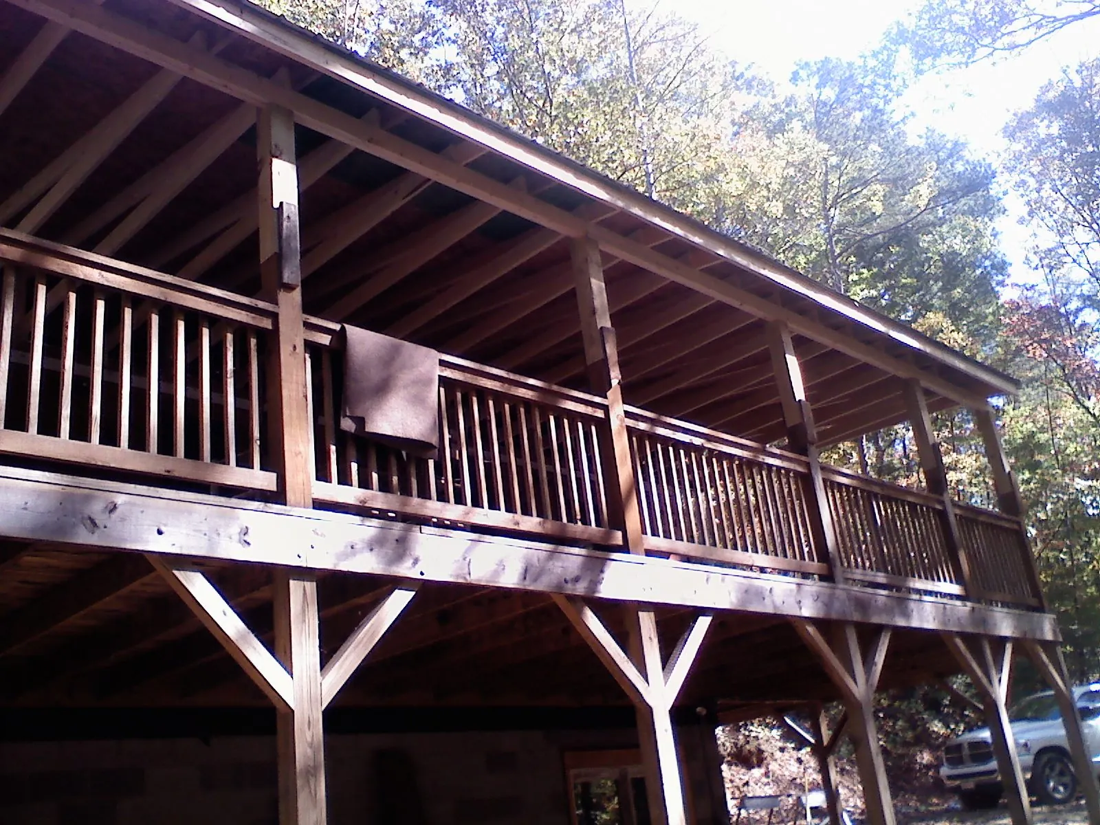 Timber framing under a new elevated porch and deck — Roof Leak Repair in Mc Arthur by Roofing Brothers